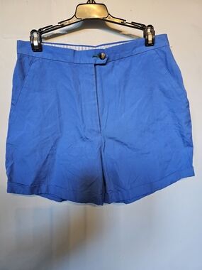 Vintage Tommy Hilfiger Blue Chino Shorts Women's Size 10 Cotton Flag Logo
